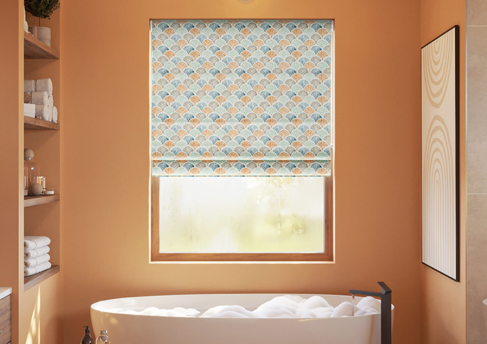 Foxley Faux Silk, Nautilus - Motorised Roman Blind - Image 3